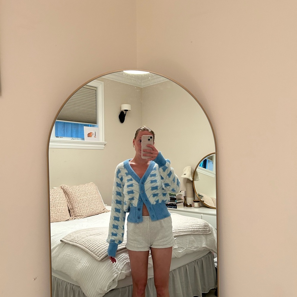 Blue & white sweater
